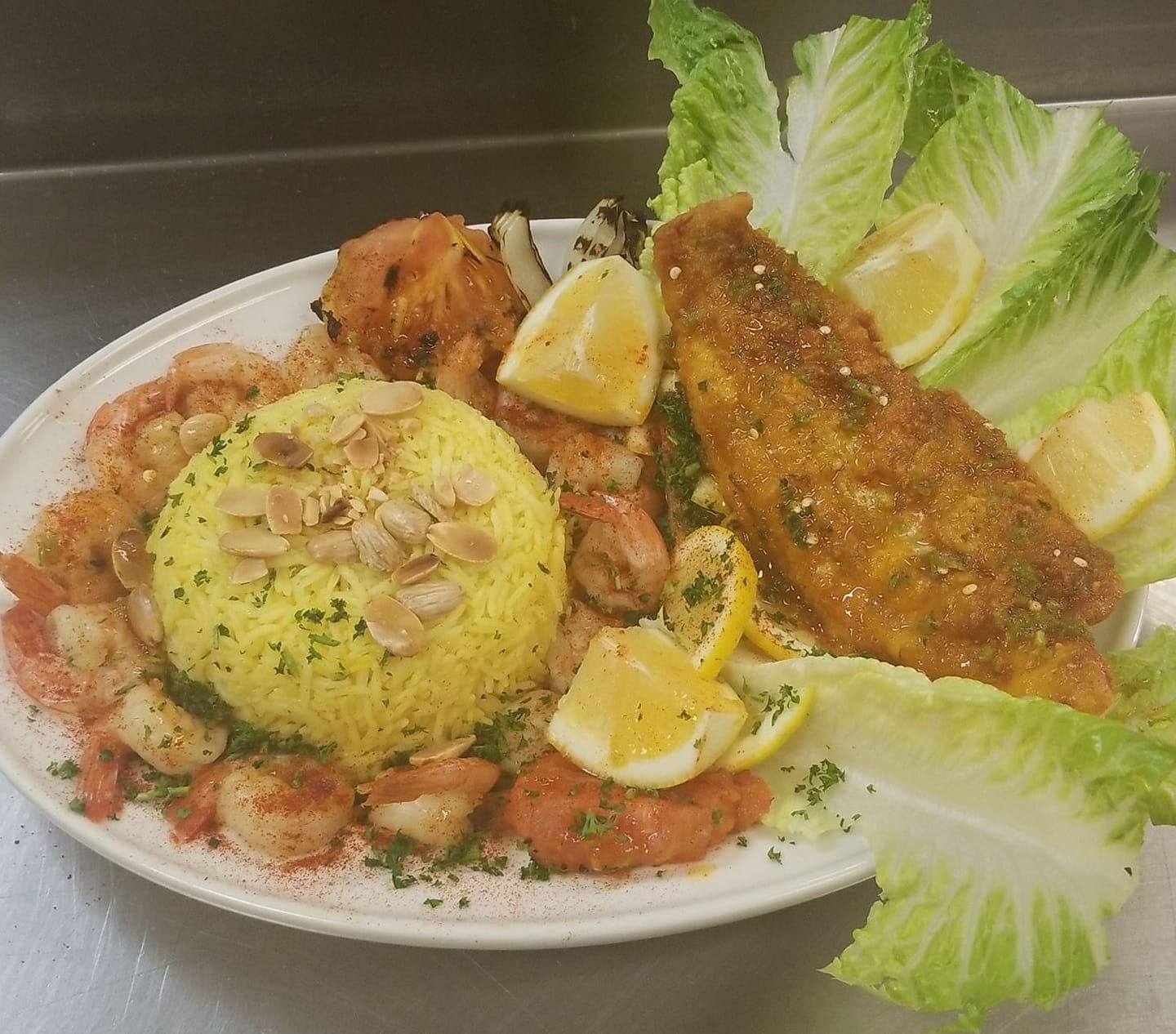 Order Fish Plate food online from Albasha Cuisine store, Palos Heights on bringmethat.com