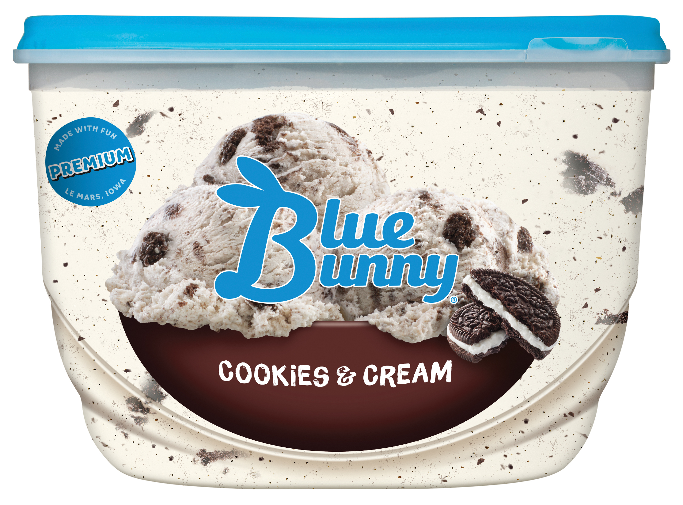 Order Blue Bunny Cookies and Cream Ice Cream , 16 fl oz food online from Huck store, Fairview Heights on bringmethat.com
