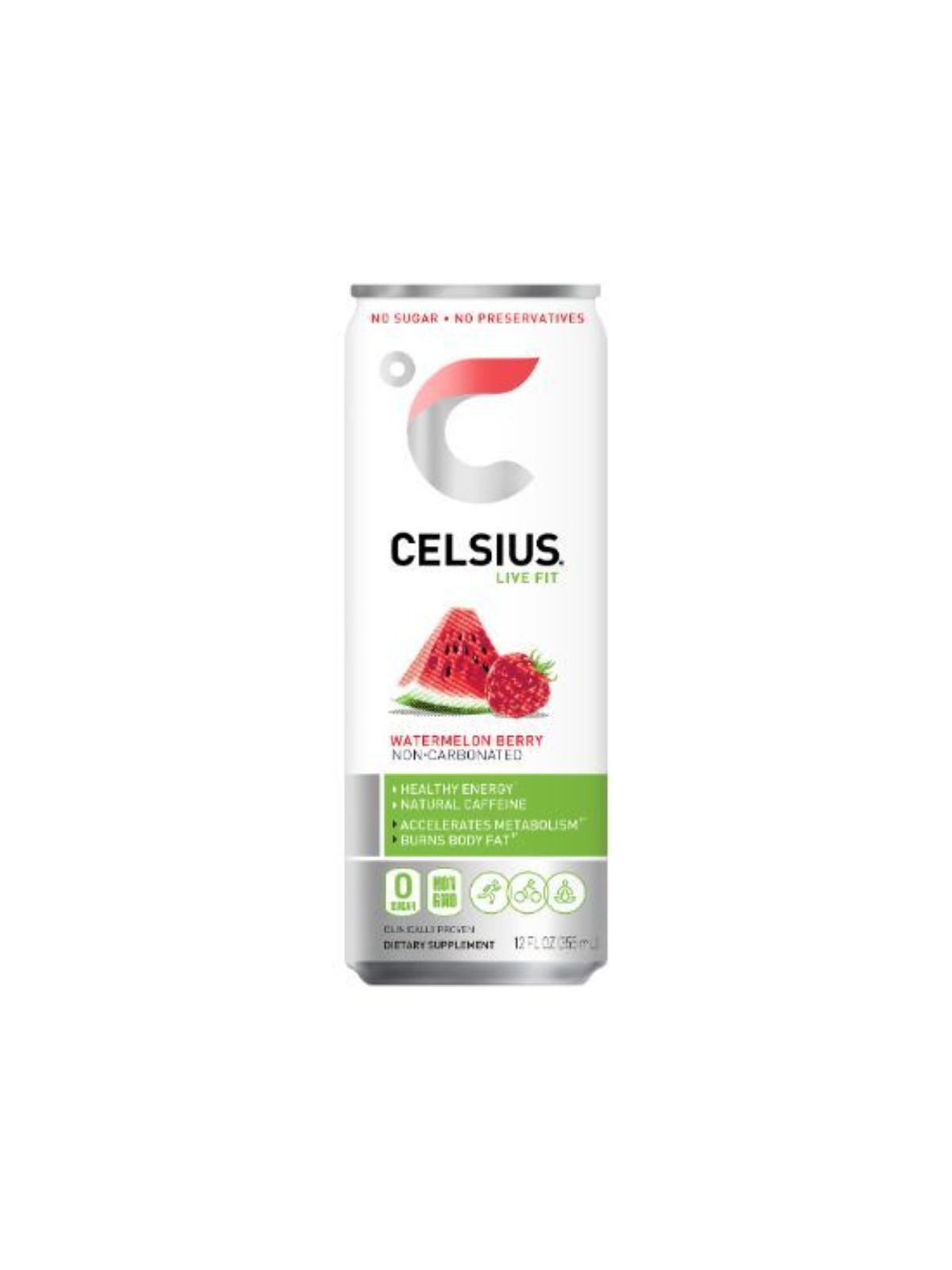 Order Celsius Watermelon Berry Non-Carbonated Fitness Drink (12 oz) food online from Light Speed Market store, Los Angeles on bringmethat.com
