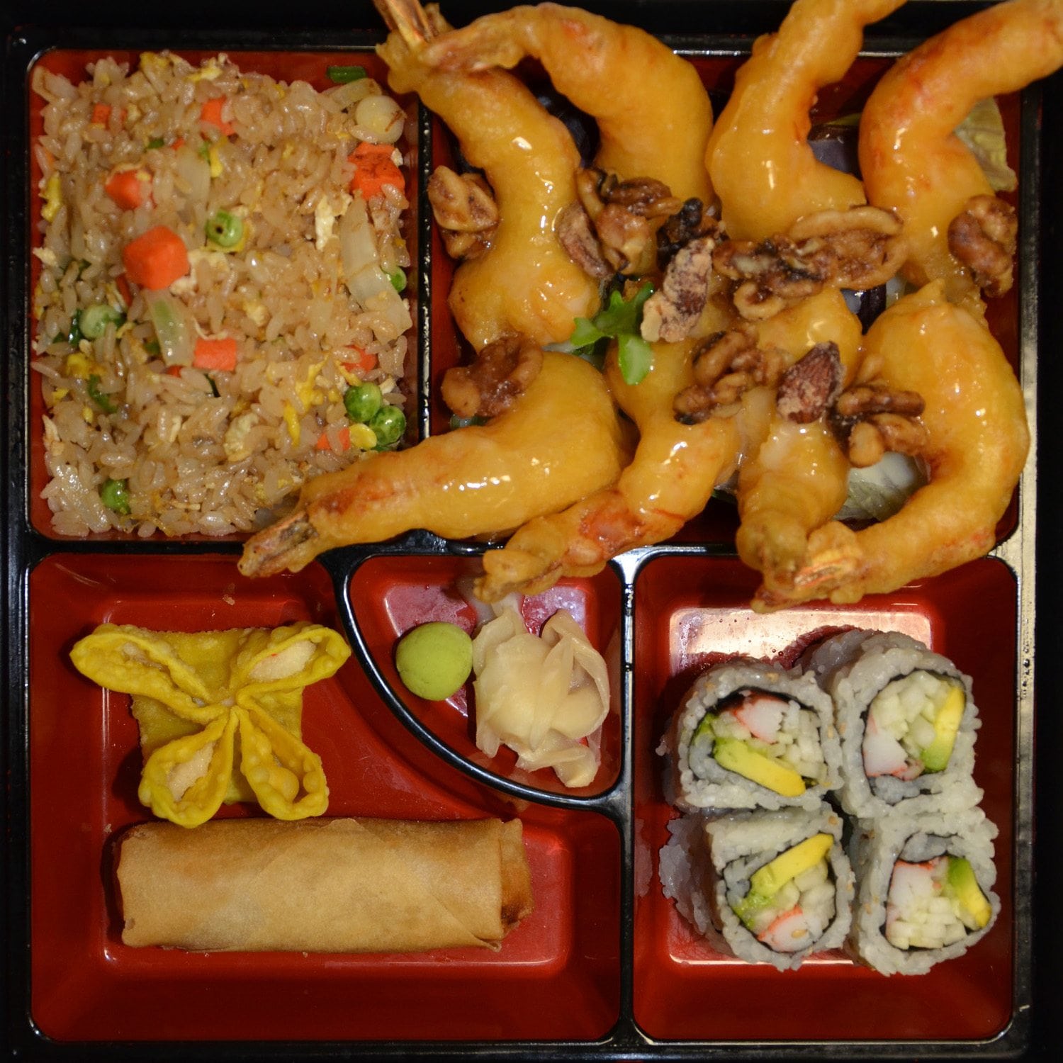 Order Coconut Shrimp with Honey Walnut Bento Box food online from Bento Asian Bistro store, Indianapolis on bringmethat.com