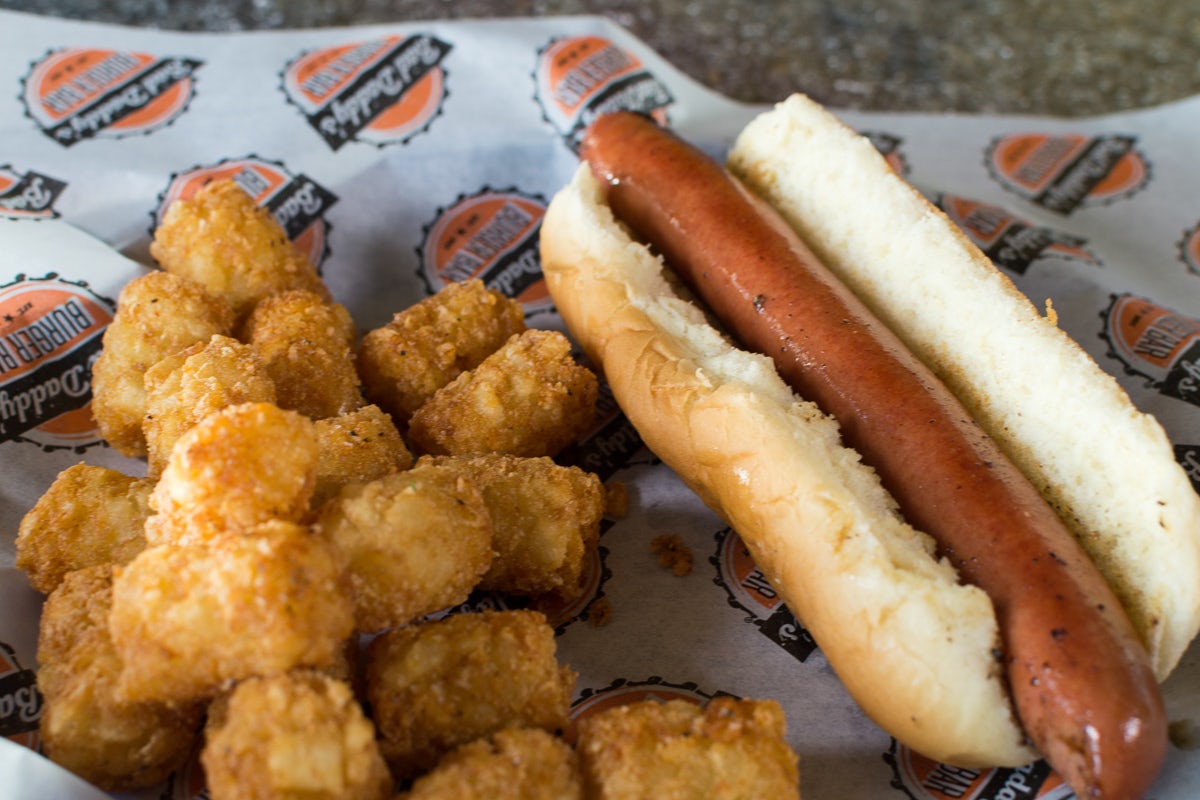 Order Kids Hot Dog food online from Bad Daddy Burger Bar store, Raleigh on bringmethat.com