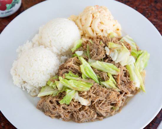 Order Kalua Pork Plate food online from L&L Hawaiian Bbq store, Castro Valley on bringmethat.com