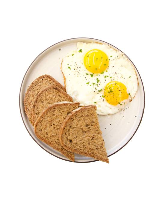 Order 2 Organic Eggs + Toast food online from Breadblok store, Santa Monica on bringmethat.com