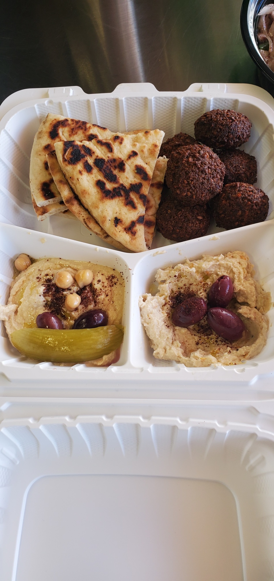 Order Mediterranean Combo Platter food online from Pita On The Plaza store, Bethesda on bringmethat.com