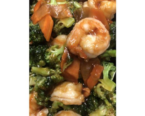 Order Jumbo Shrimp with Broccoli (brown sauce) food online from China City store, Aliquippa on bringmethat.com