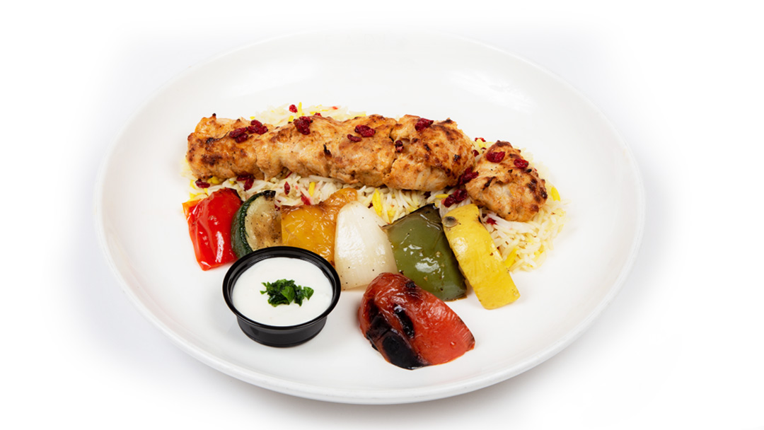 Order Chicken Kabob Plate food online from Fadi Mediterranean Grill store, Katy on bringmethat.com