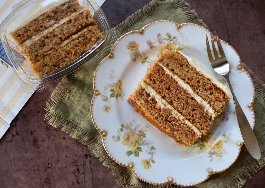 Order Grab & Go - Carrot Cake Slice food online from Aux Delices store, Darien on bringmethat.com