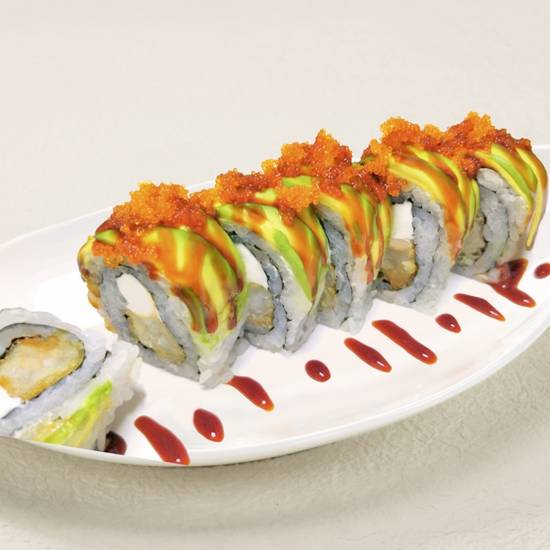 Order GREEN DRAGON ROLL food online from Sarku Japan #116 Dover store, Dover on bringmethat.com