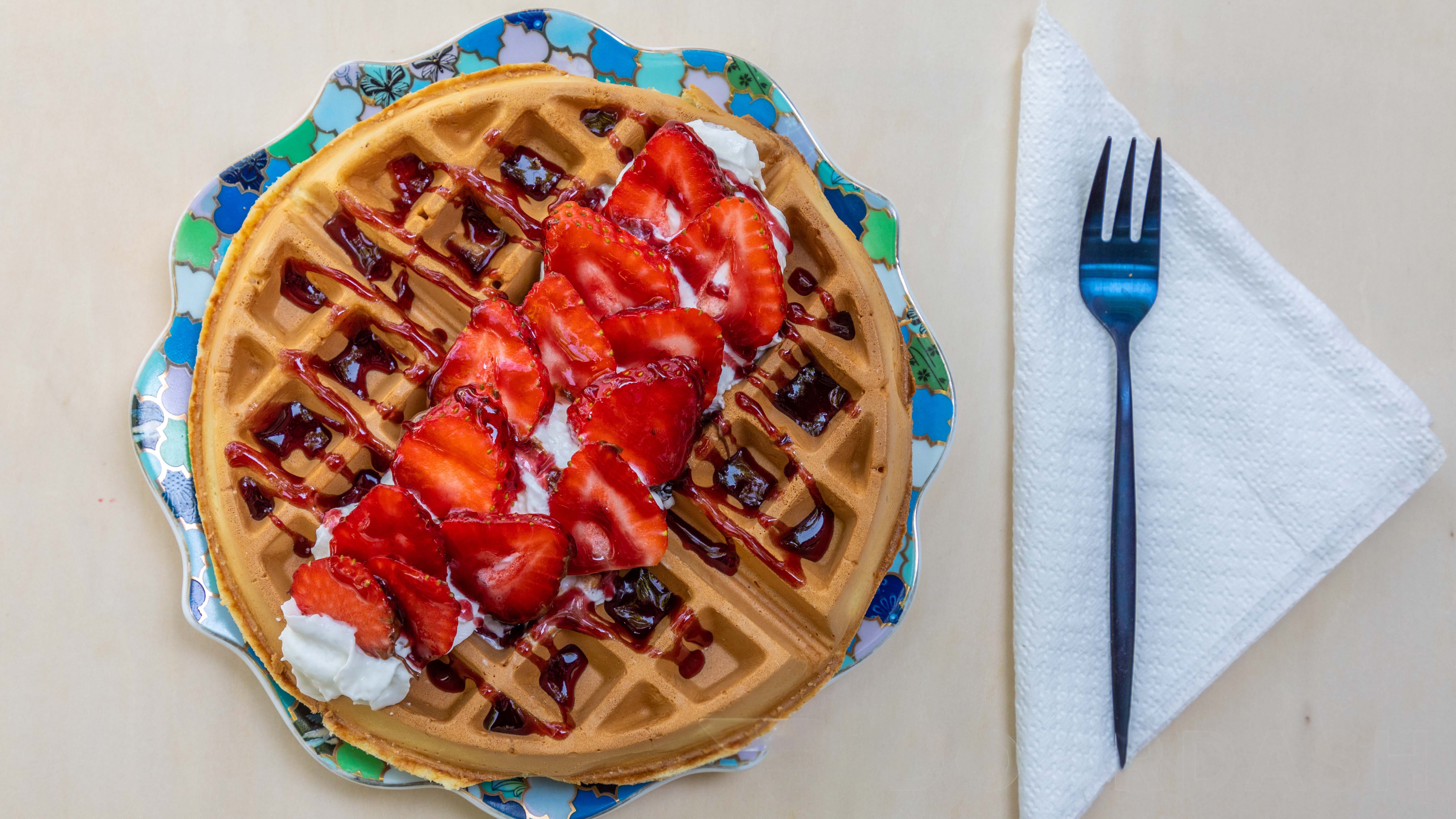 Order Strawberry Whipped Brussels Waffle  food online from Waffle Street store, Troy on bringmethat.com