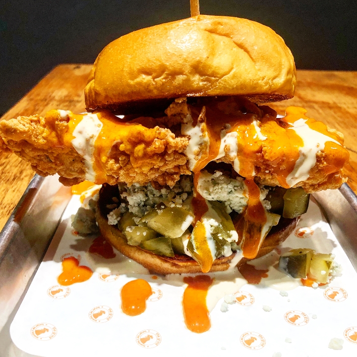 Order *BUFFALO CHICKEN food online from The Grind Burger Bar store, The Colony on bringmethat.com