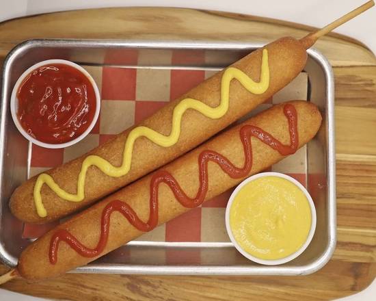 Order Footlong Corn Dog food online from M & M's Carnival Foods store, Midland on bringmethat.com