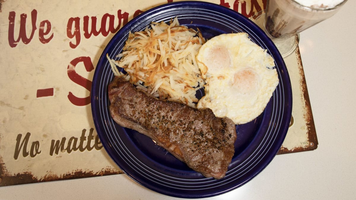Order Steak and Eggs Breakfast food online from Jt Diner store, Palm Desert on bringmethat.com