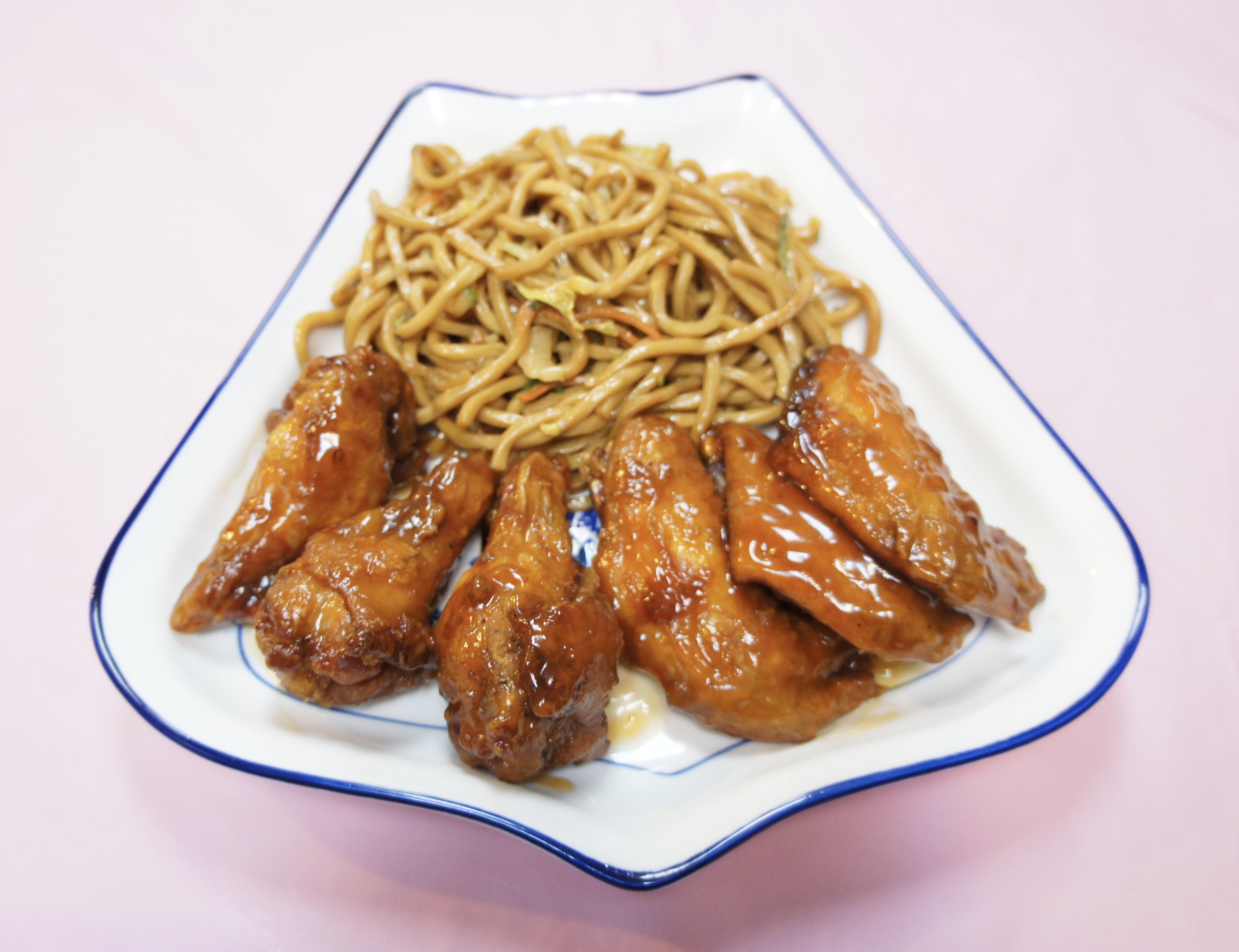 Order Honey Wings(6pc)with Lo Mein food online from Zhengs China Express store, Randallstown on bringmethat.com