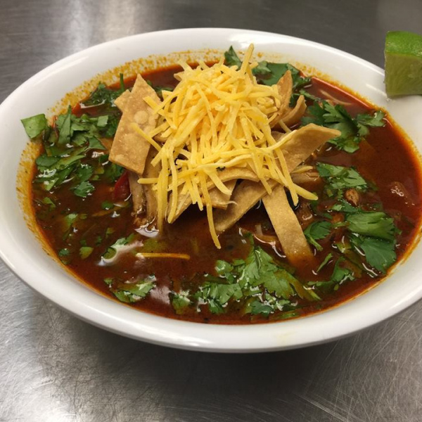 Order 16 oz. Chicken Tortilla Soup food online from Cilantro Lime store, Los Angeles on bringmethat.com
