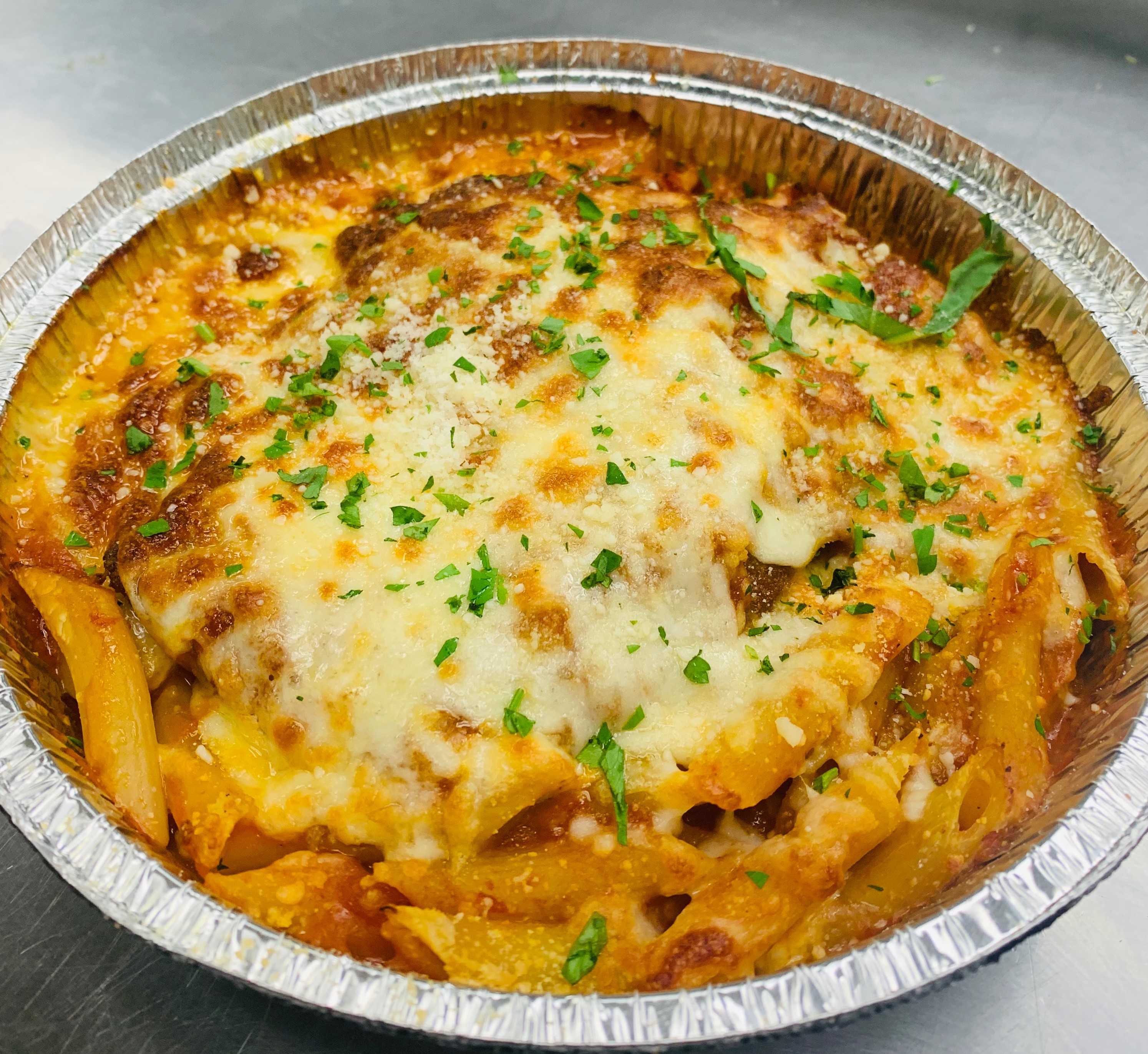 Order Baked Ziti with Eggplant  food online from Benvenuti Italian Specialties & Catering store, Garwood on bringmethat.com