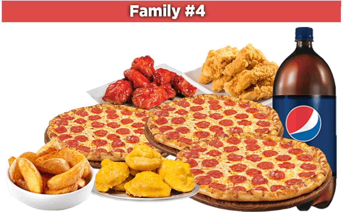 Order Family Meal Deal #4 - Special food online from Queen Pizza & Krispy Krunchy Chicken store, Bakersfield on bringmethat.com