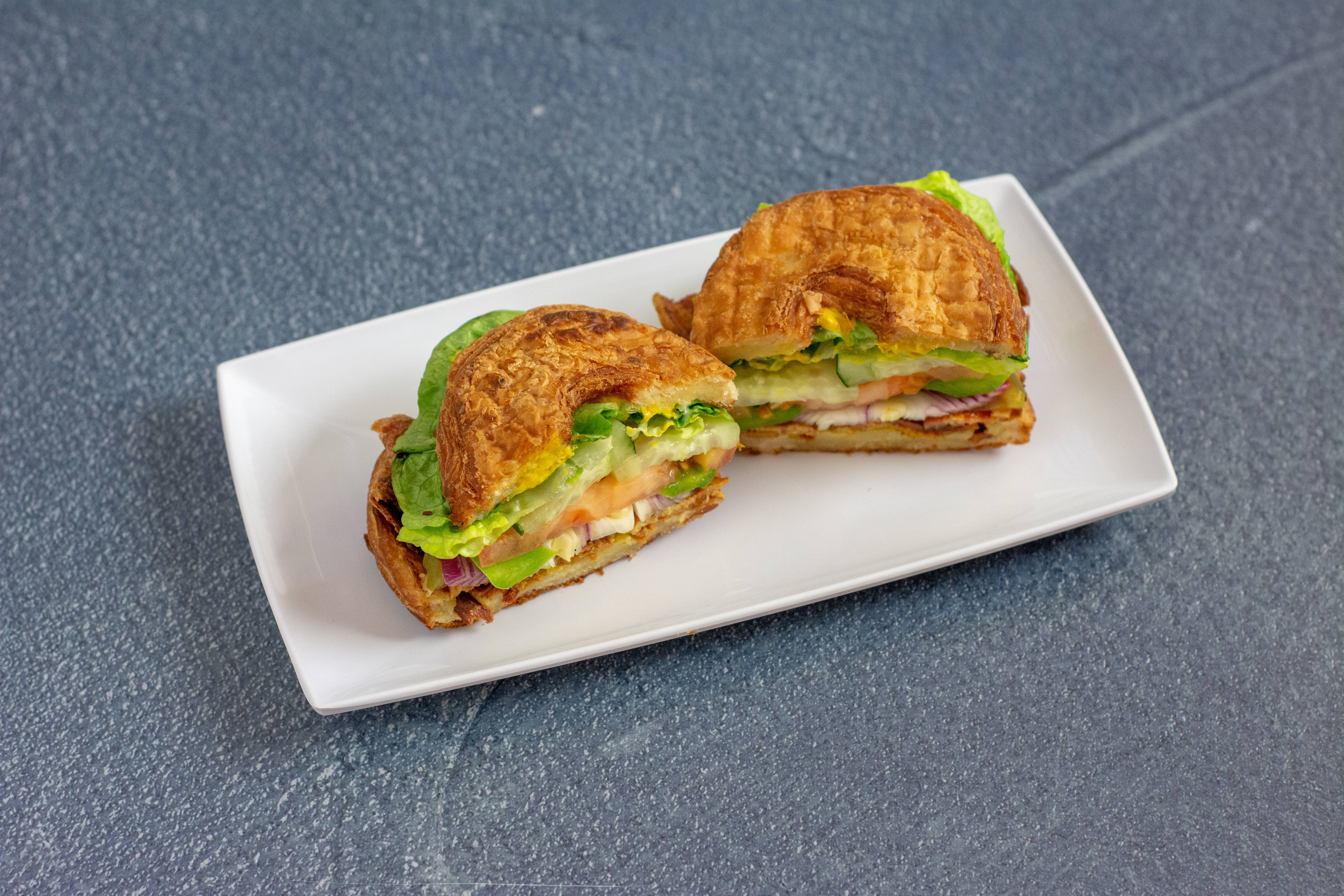 Order Crispy Bacon #Onut Sandwich food online from Dk Secret Sandwich Shop store, Santa Monica on bringmethat.com