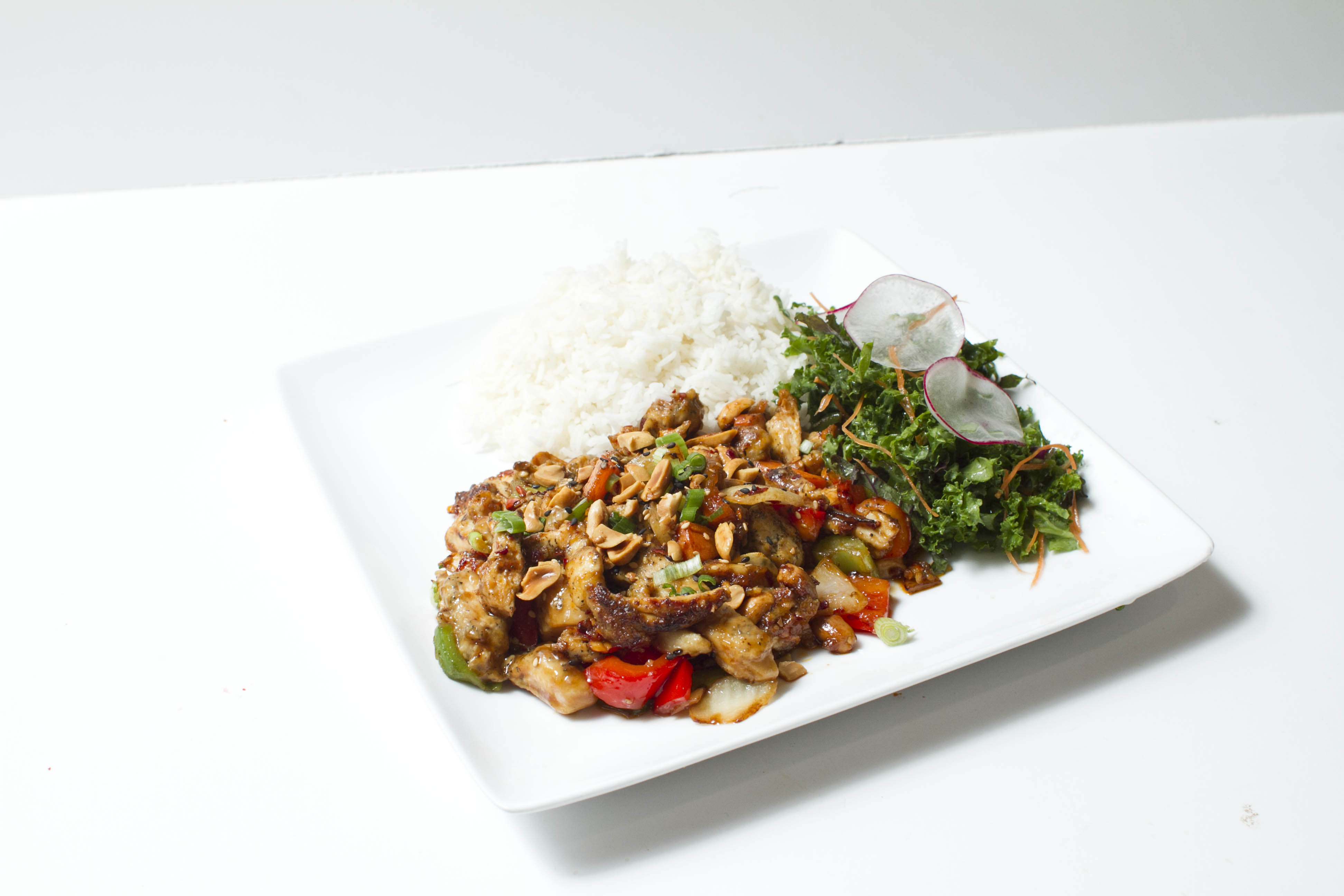 Order Kung Pao Chicken Plate food online from Black Sesame store, Irving on bringmethat.com