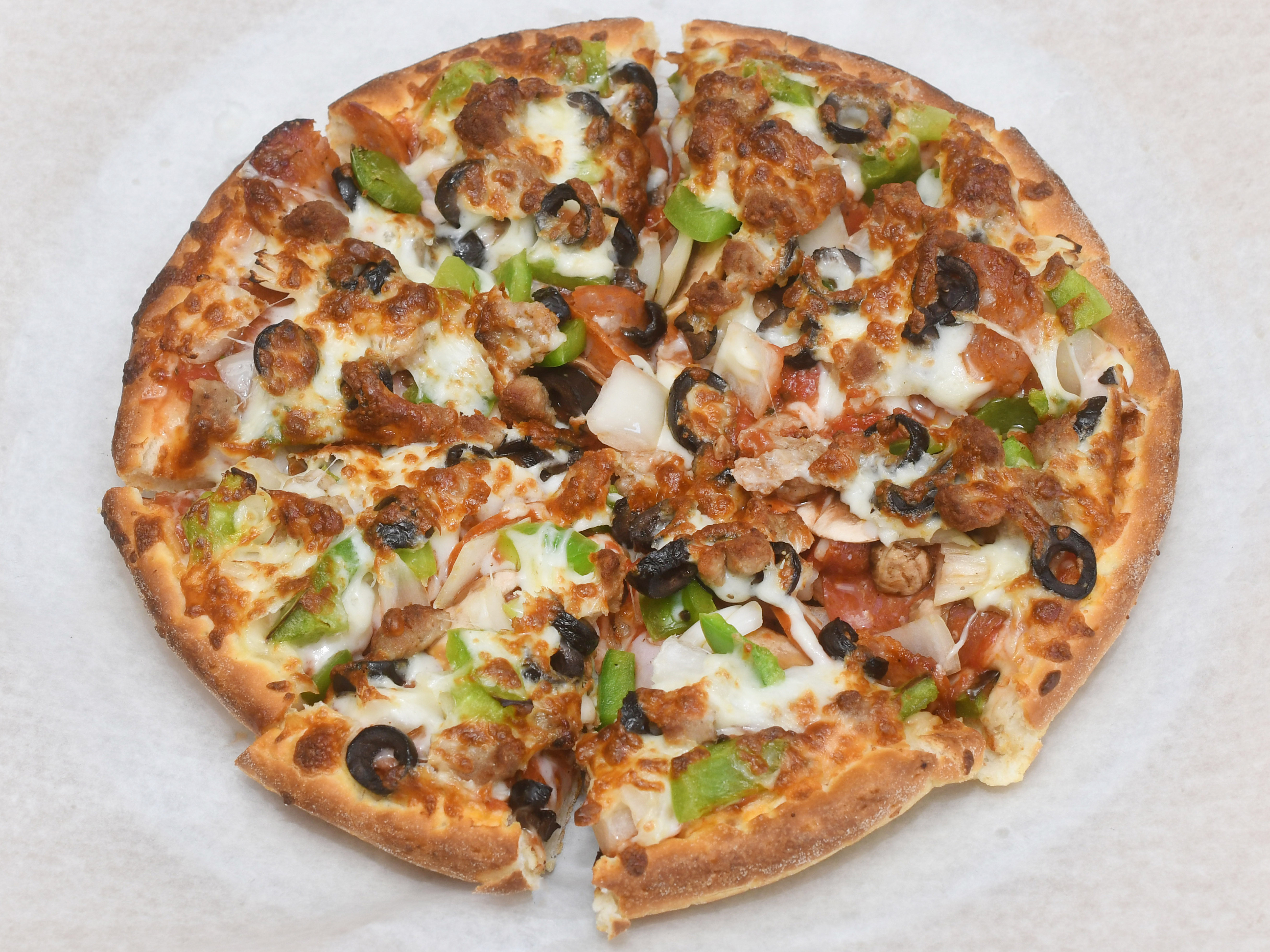 Order All Meat Combination Pizza food online from Kraving Kebab Pizza store, Modesto on bringmethat.com