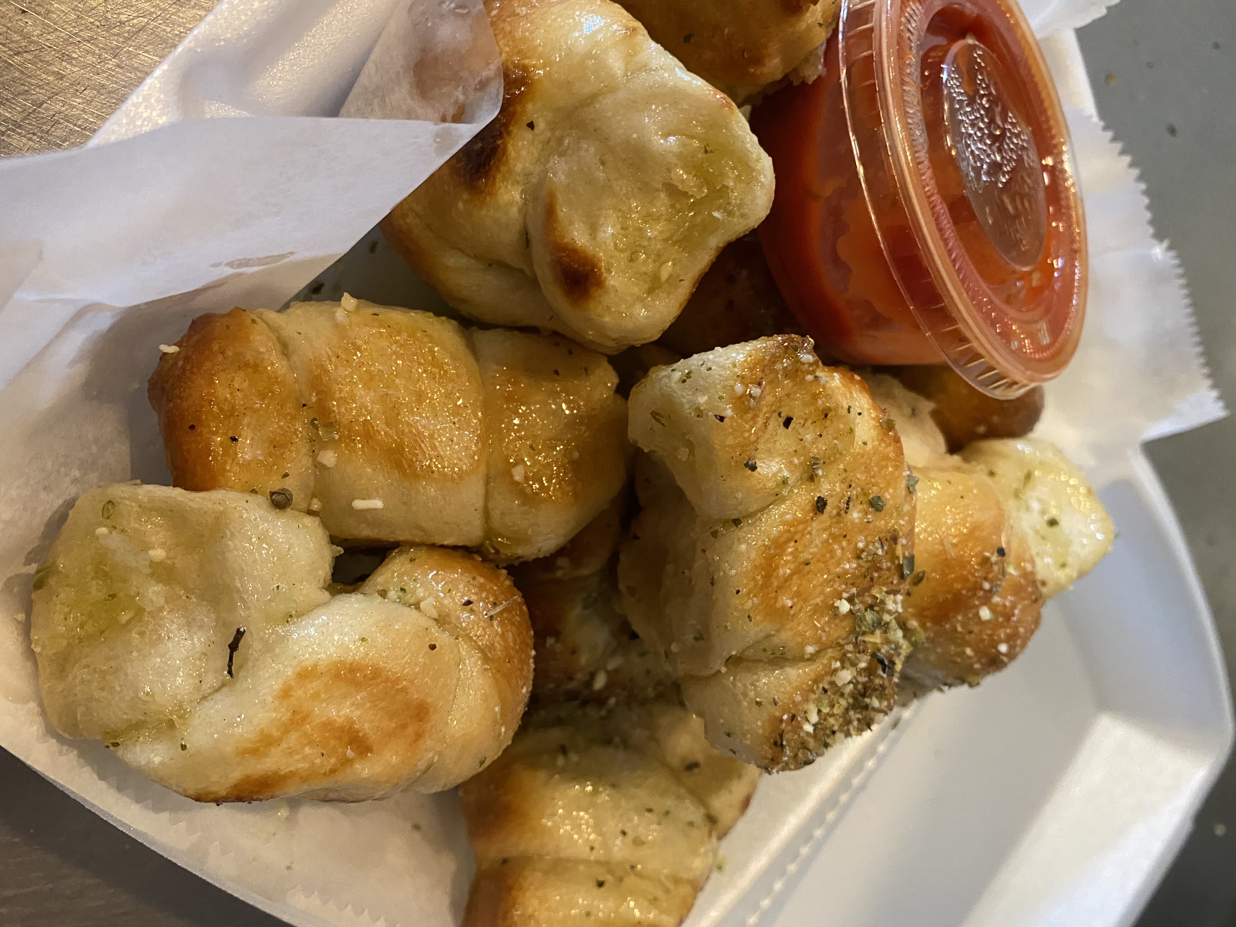 Order 12 Garlic Knots food online from Two Cousins Pizza and Italian Restaurant store, Lancaster on bringmethat.com