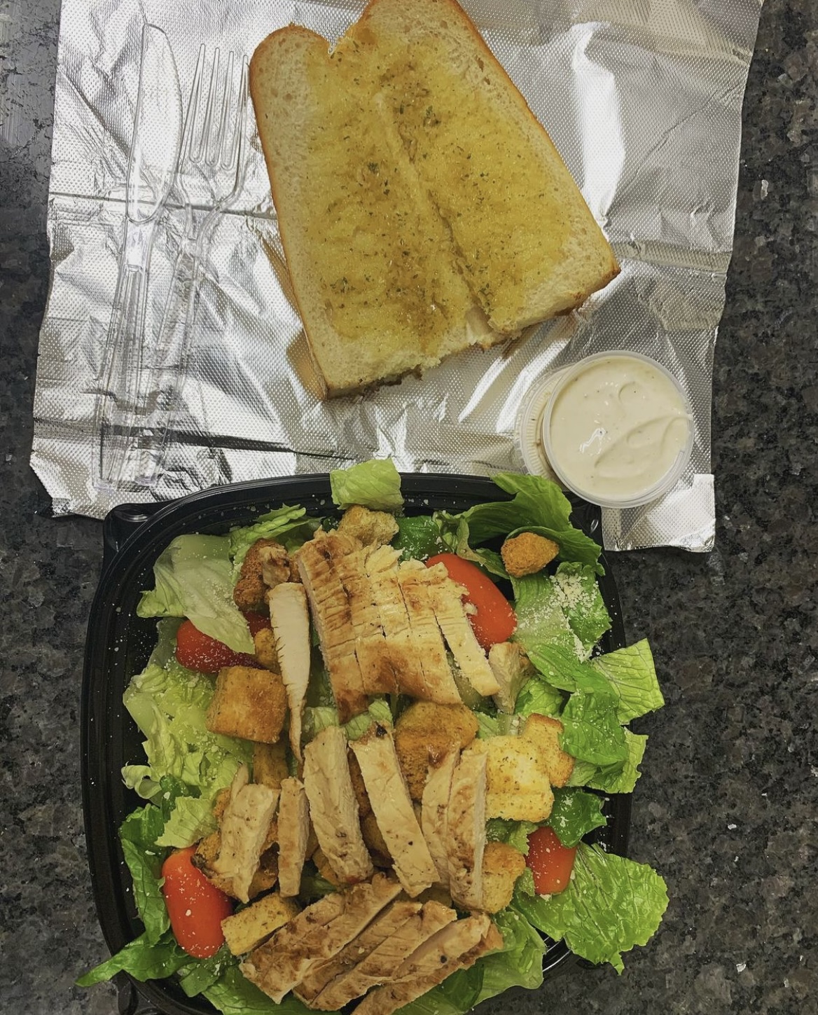 Order Grilled Chicken Caesar Salad food online from Station Pizza store, Philadelphia on bringmethat.com