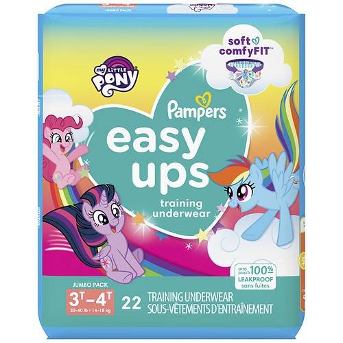 Order Pampers Easy Ups Training Underwear Girls Jumbo Size 3T-4T - 22.0 ea food online from Walgreens store, Racine on bringmethat.com