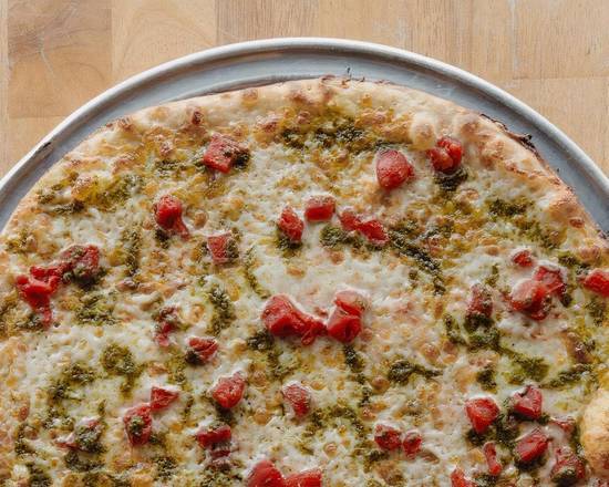 Order Large Slightly Pesto food online from Upper Crust Pizzeria store, Culver City on bringmethat.com