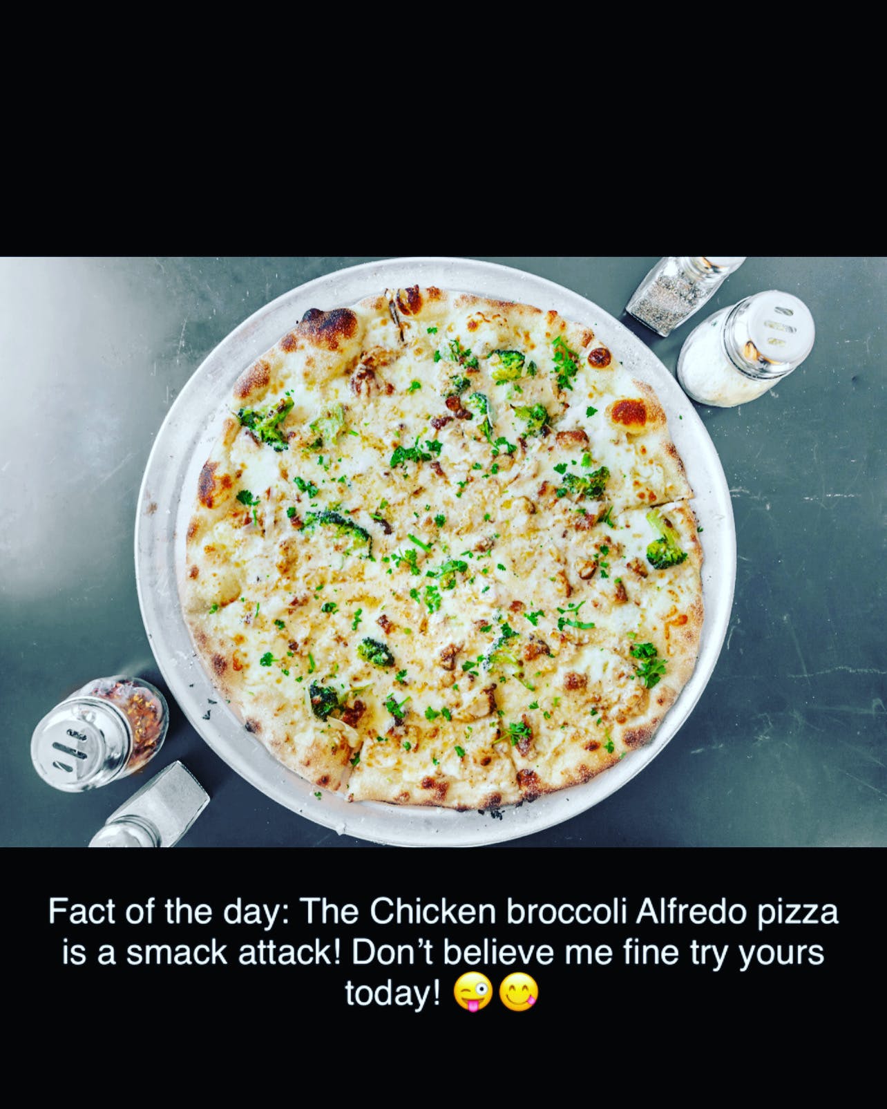 Order Shrimp Broccoli Alfredo Pizza - 14'' Medium food online from Pizza By Rocco store, Natick on bringmethat.com