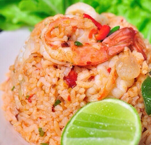 Order Tom Yum Fried Rice (Can be without soy sauce) food online from Luck thai store, Brooklyn on bringmethat.com