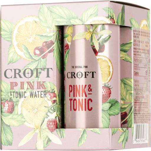 Order Croft Pink & Tonic (4PK 250ML) 141567 food online from Bevmo! store, Chino on bringmethat.com