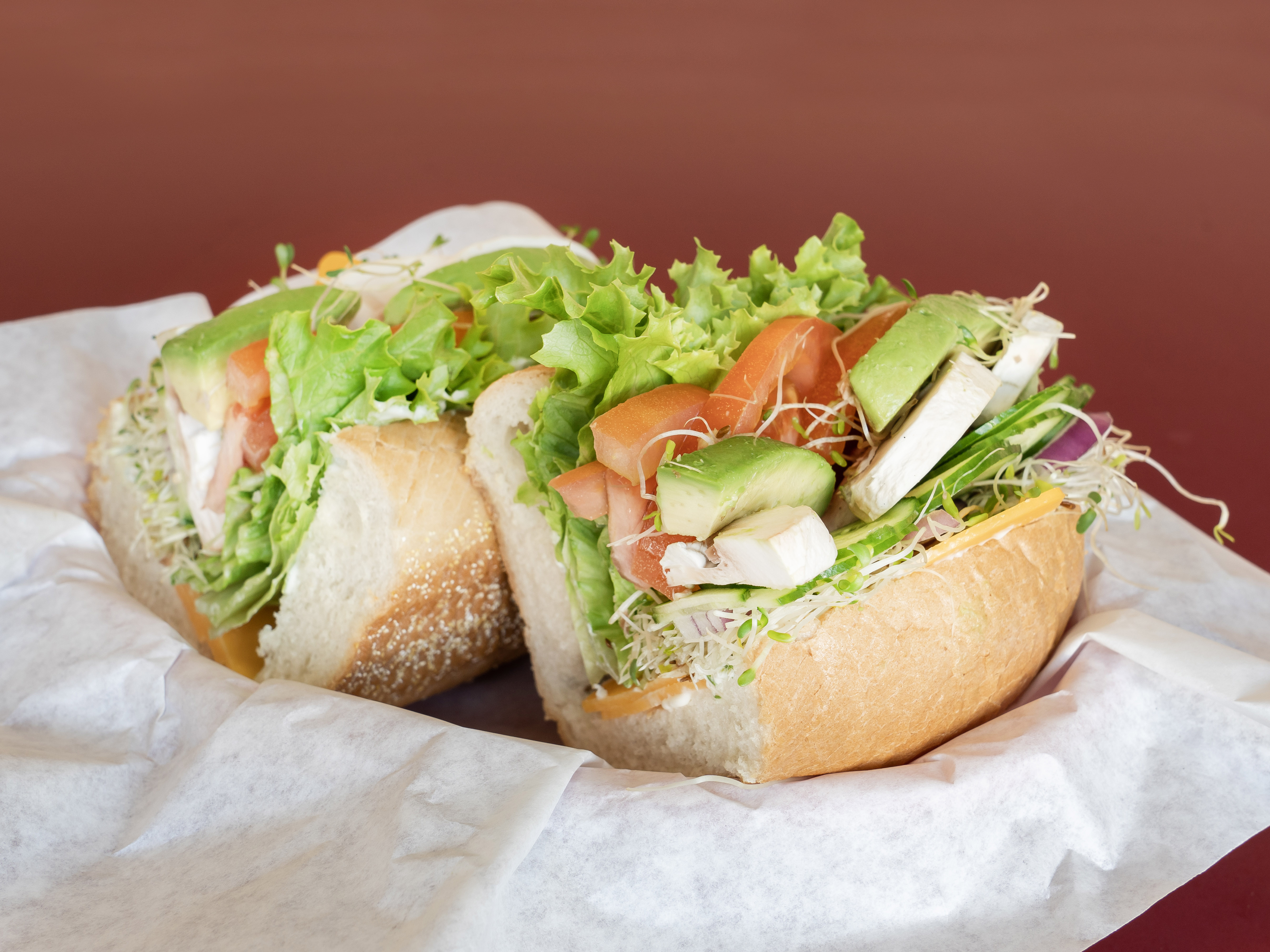 Order 9. Vegetarian Sandwich food online from Triquest Cafe store, Irvine on bringmethat.com