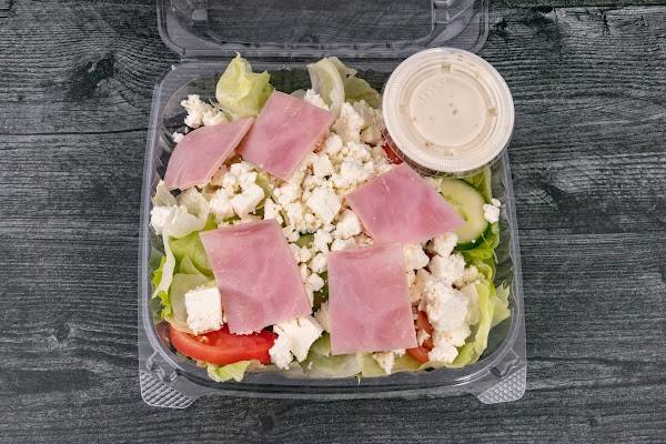 Order Greek Salad food online from Post Road Pizza store, Marlborough on bringmethat.com