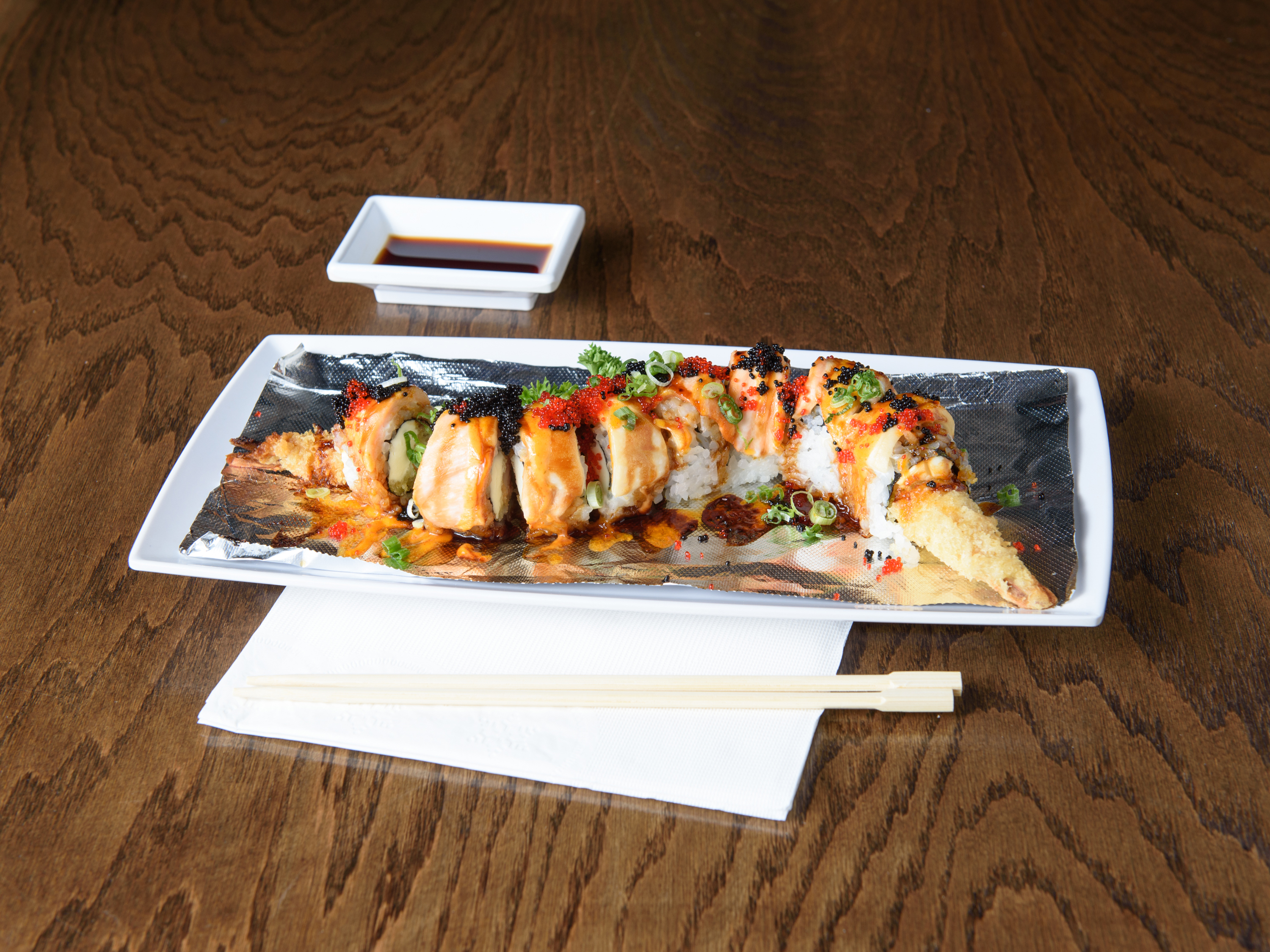 Order Fire Dragon Roll food online from Honkaku Sushi store, Glendale Heights on bringmethat.com