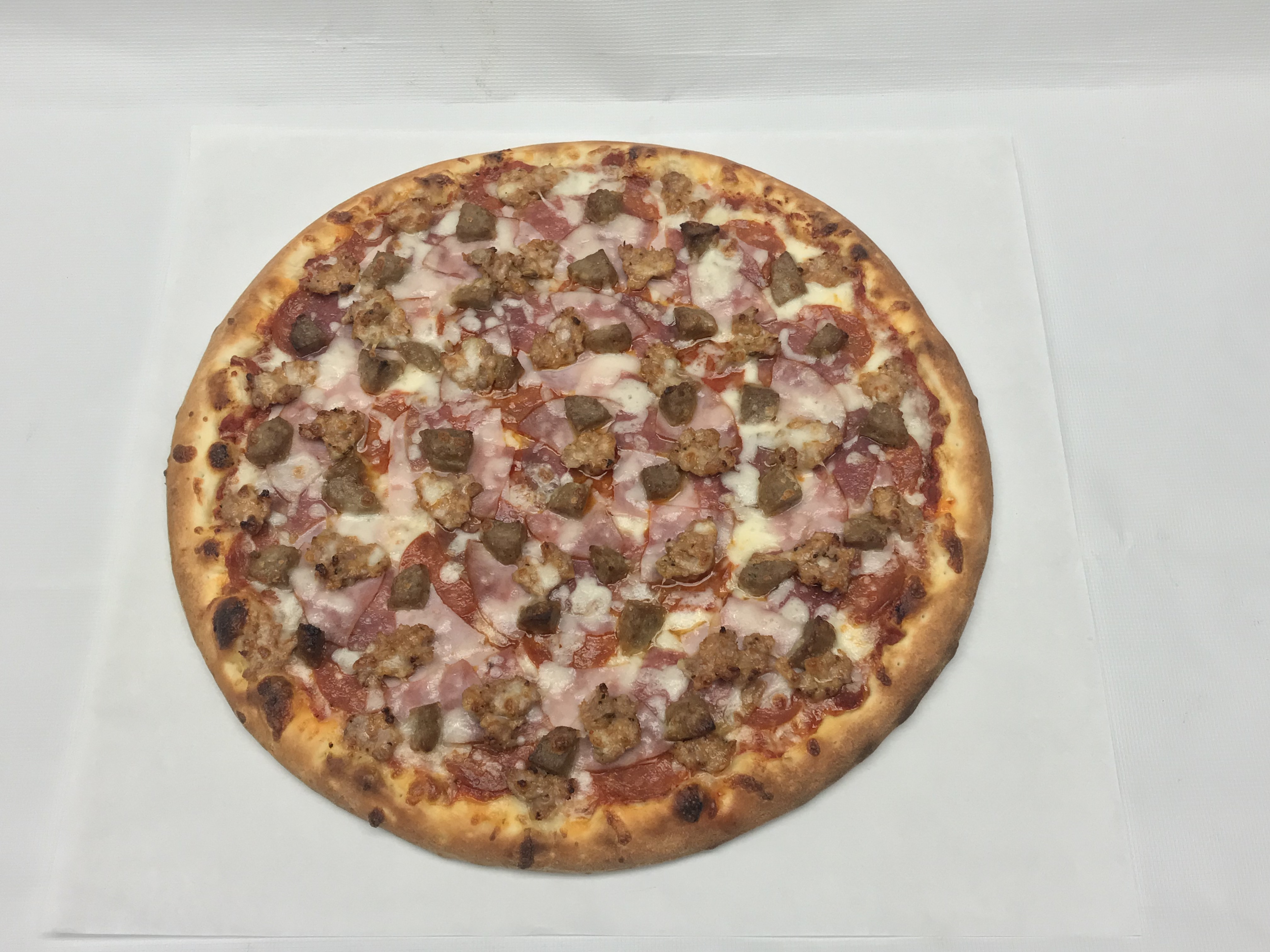 Order Meat Lover's Pizza food online from Palermo Pizza store, El Monte on bringmethat.com