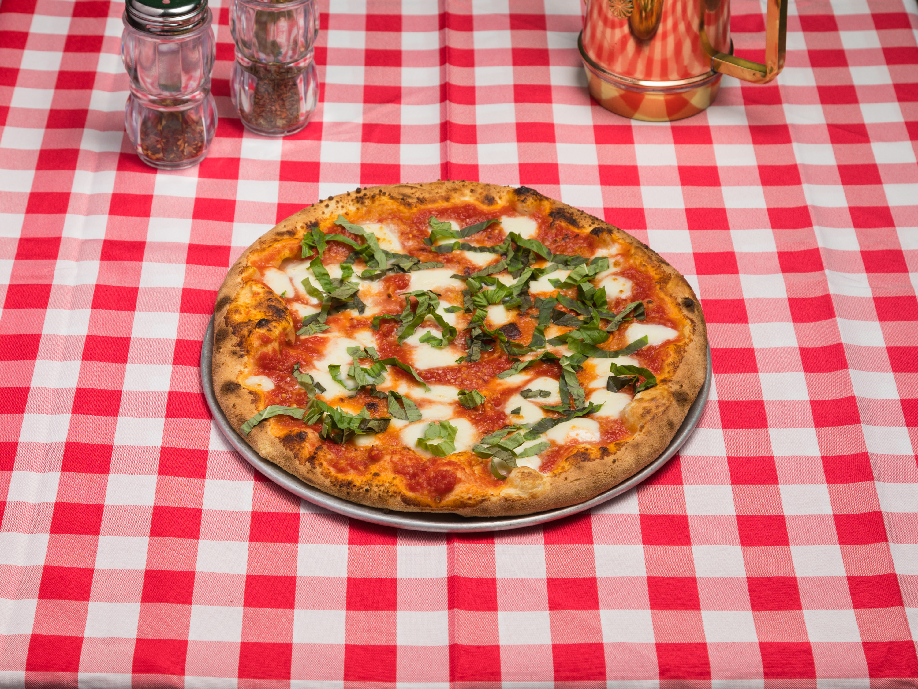 Order 12" Margherita D.O.C. Pizza food online from Famiglia Fornaciari Wood Fired Pizza store, Saugus on bringmethat.com