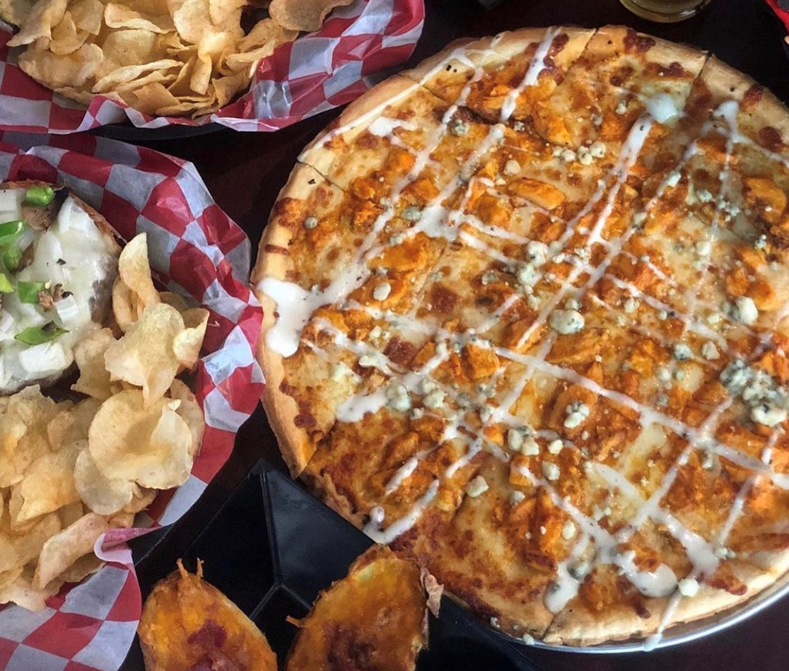 Order Buffalo Chicken Pizza food online from R Bar Arena store, Columbus on bringmethat.com