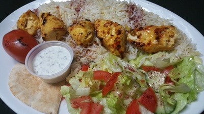 Order Chicken Kabab Plate food online from Kabab King store, Phoenix on bringmethat.com