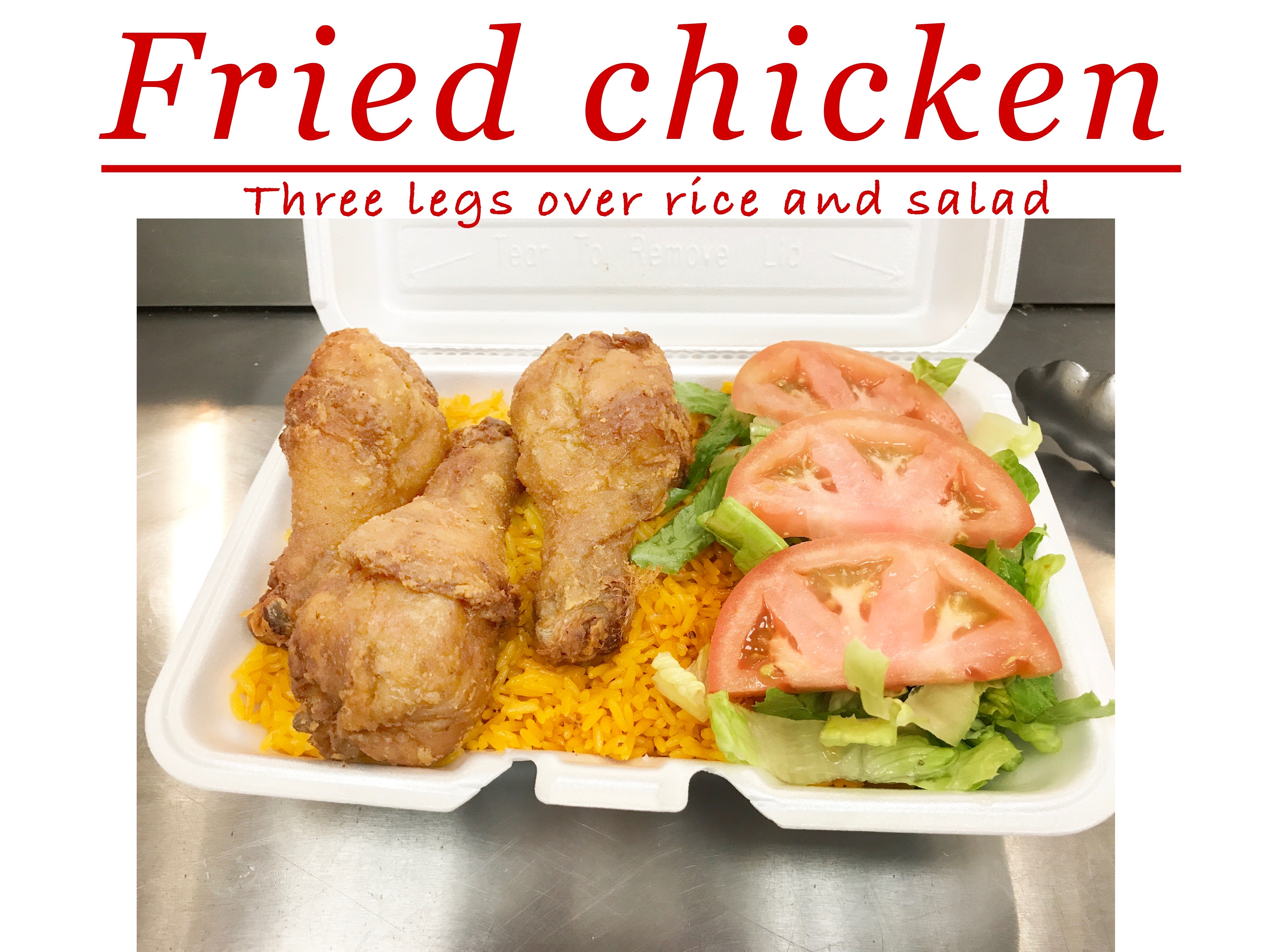Order Drums Over Rice food online from Crown Fried Chicken store, Philadelphia on bringmethat.com