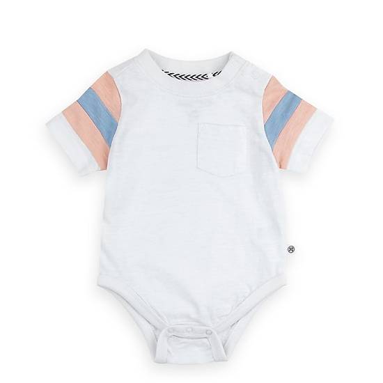 Order Soverengn Code® Size 3-6M Pink Sleeves Bodysuit in White food online from Bed Bath & Beyond store, Lancaster on bringmethat.com