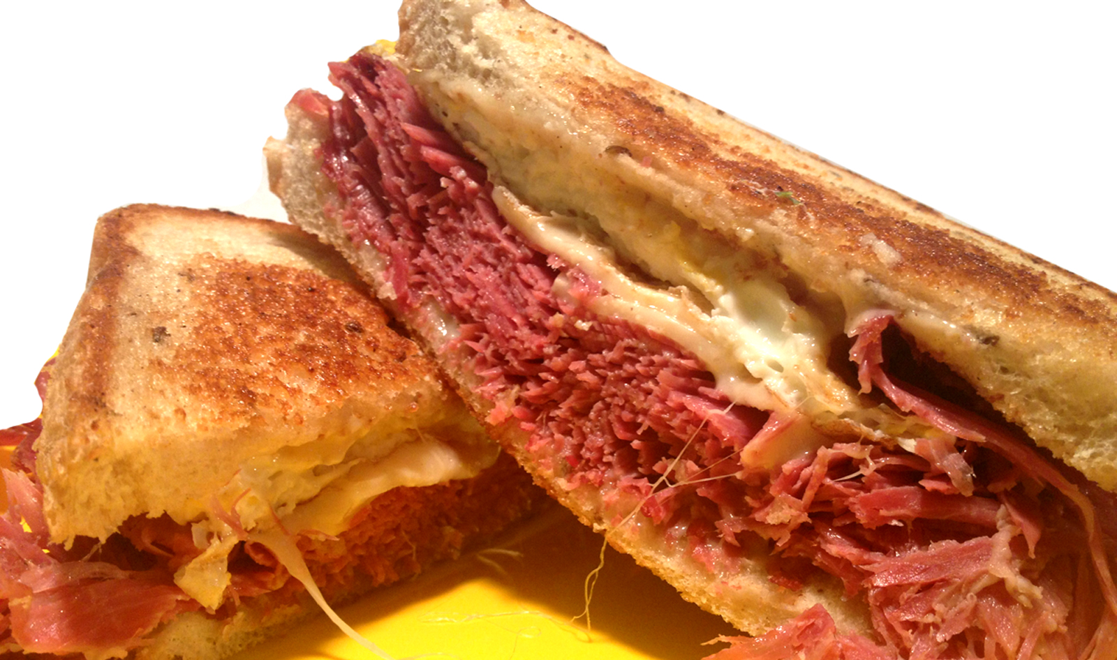Order Aunt Margie - Massive Corned Beef, Egg and Swiss food online from Mr. Zub Deli store, Akron on bringmethat.com