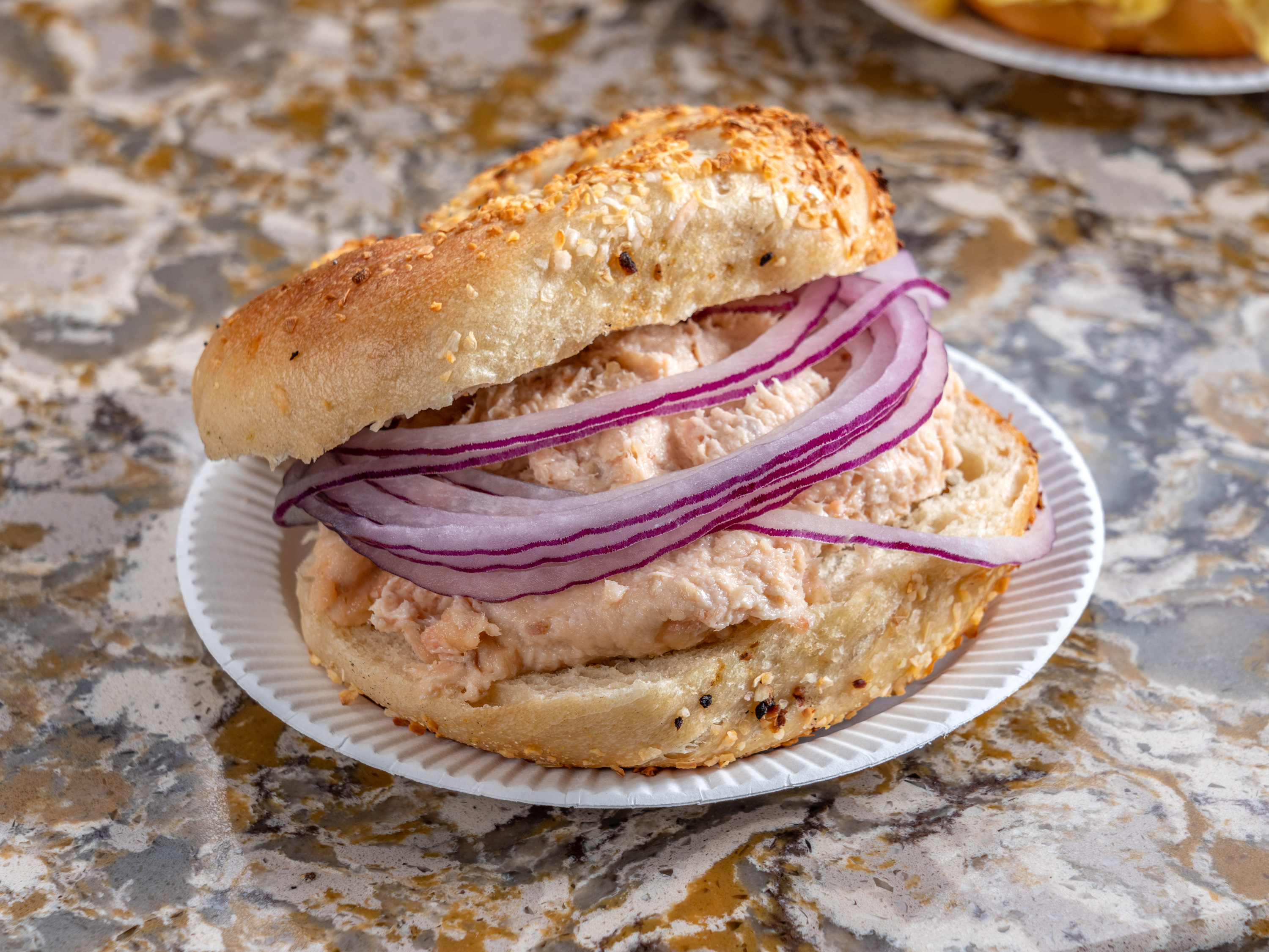 Order Baked Salmon Salad  food online from Forest Hills Bagels store, Forest Hills on bringmethat.com