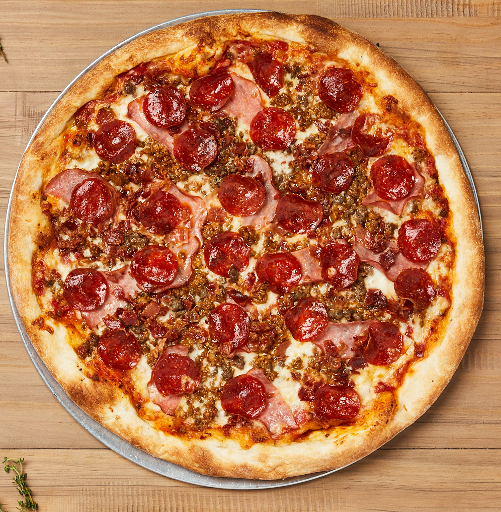 Order Meat Deluxe Pizza food online from Johnny'S New York Style Pizza store, Atlanta on bringmethat.com
