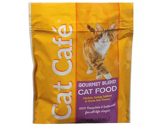 Order Cat Cafe Cat Food Gourmet Blend (15 oz) food online from Ctown Supermarkets store, Uniondale on bringmethat.com