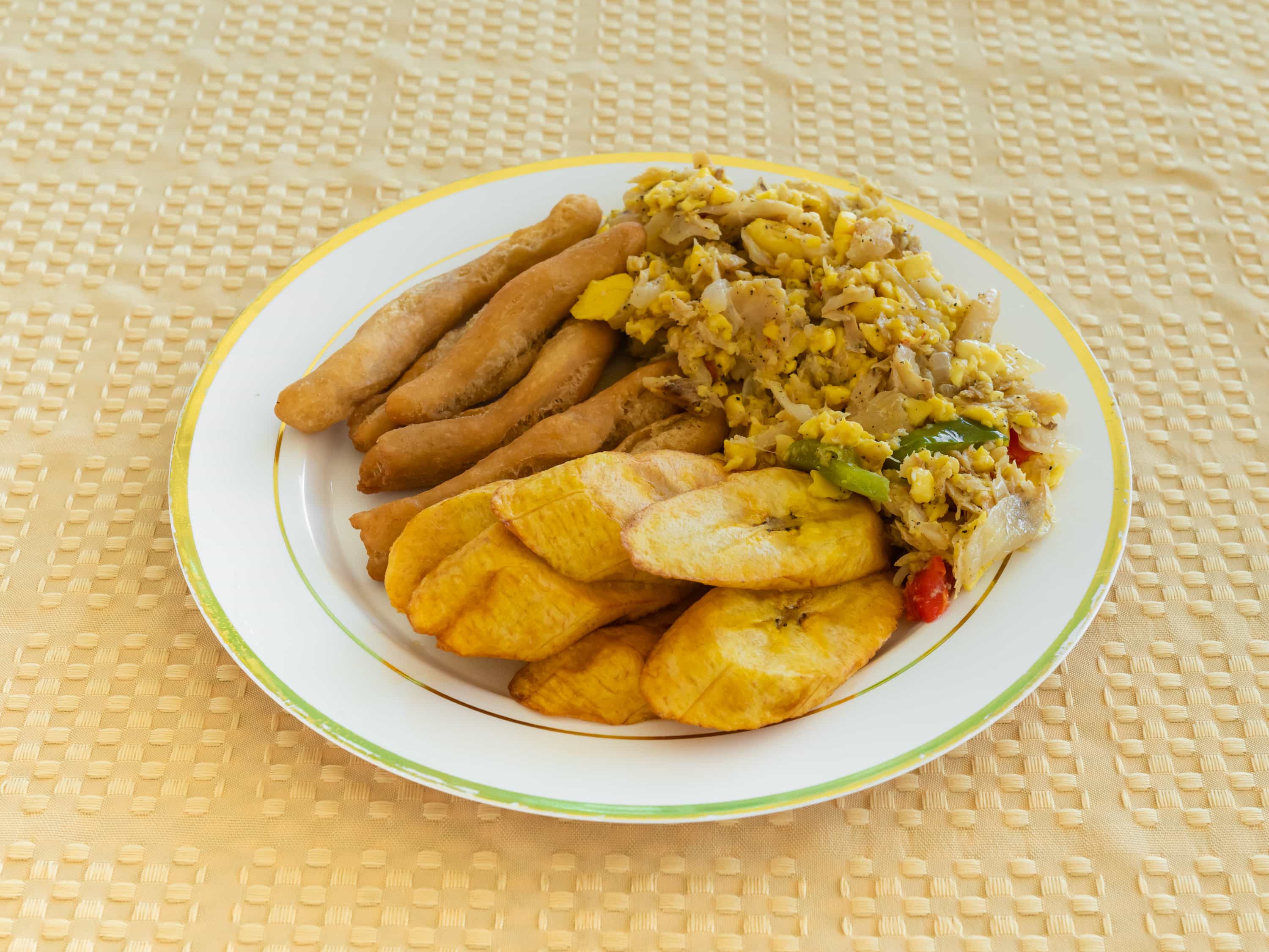 Order Ackee and Saltfish includes rice & cabbage food online from Iwayne Caribbean Kitchen store, Manor on bringmethat.com