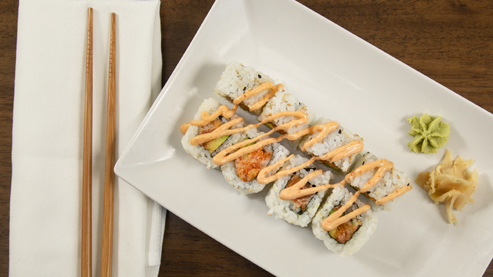 Order *Spicy Salmon Roll food online from Teriyaki Box store, Lawrenceville on bringmethat.com