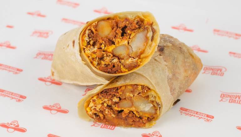 Order 5. Chorizo, Potato, Eggs and Cheese food online from Robertito'S Taco Shop store, Fresno County on bringmethat.com