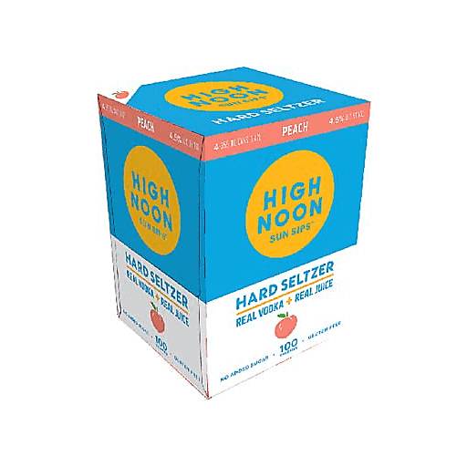 Order High Noon Peach Seltzer (4PK 355 ML) 130555 food online from Bevmo! store, Ladera Ranch on bringmethat.com