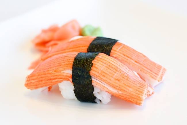 Order Kani (crab) Nigiri (2pc) food online from B Cafe store, Quincy on bringmethat.com