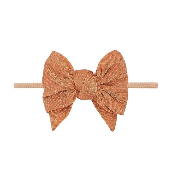 Order Baby Bling® Metallic DEB Skinny Bow Headband in Rose Gold food online from Bed Bath & Beyond store, Lancaster on bringmethat.com