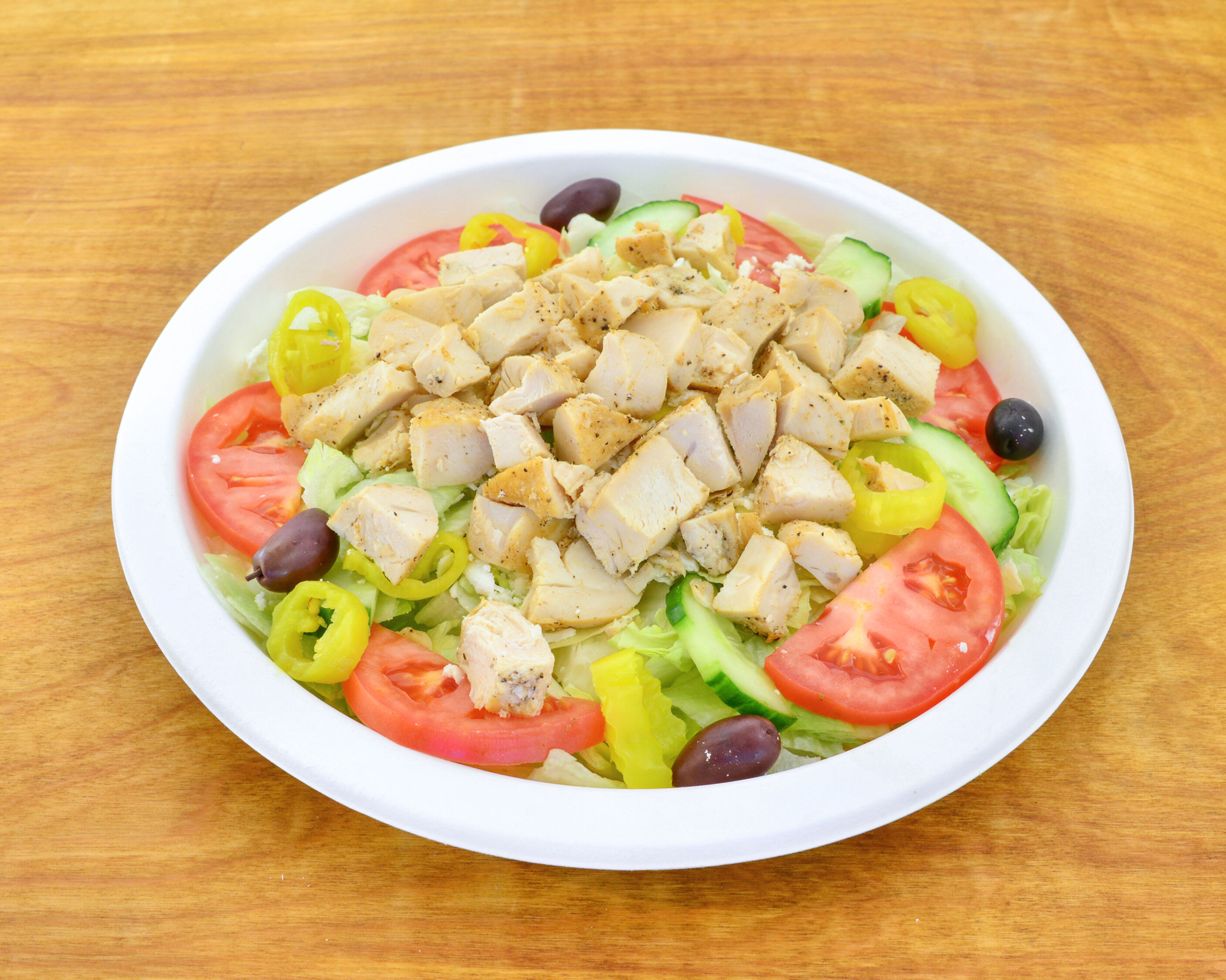 Order Greek Salad food online from Mykonos Gyros store, Columbus on bringmethat.com
